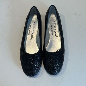 kate spade honey glitter flats